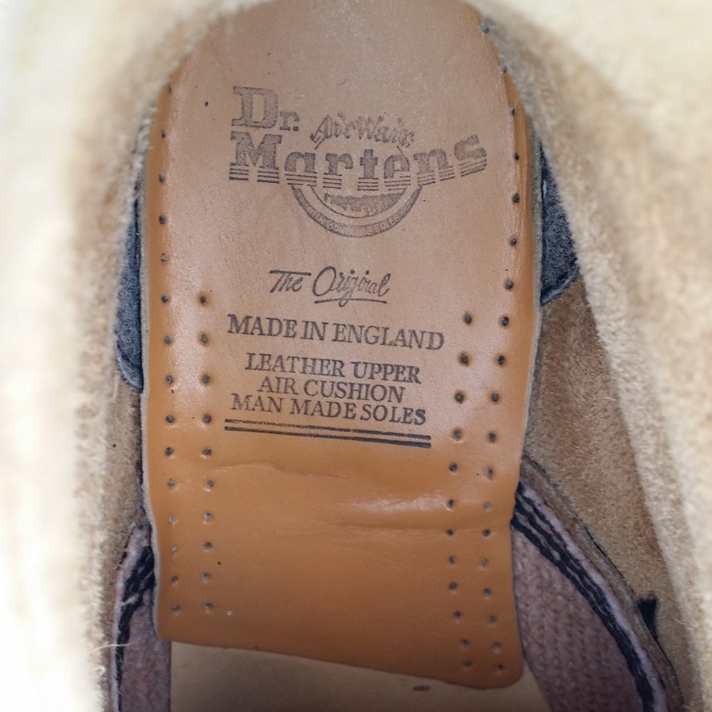 Vintage Women Dr Martens Made in England Multi Color Grid Boots Sneakers Shoes - Picture 10 of 10